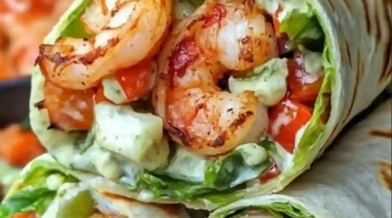 Grilled Shrimp Caesar Wraps