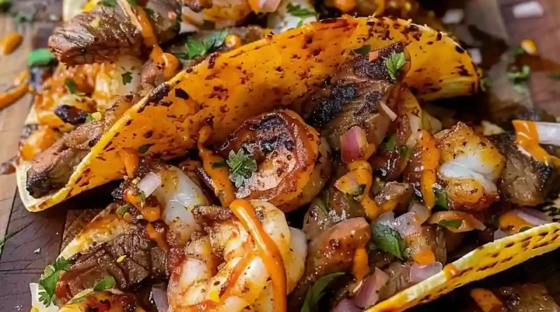 Shrimp and Steak Tacos