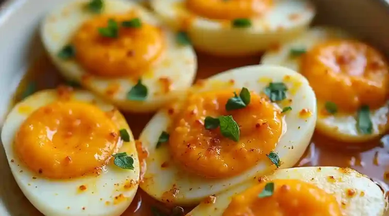 Zesty Spicy Pickled Eggs