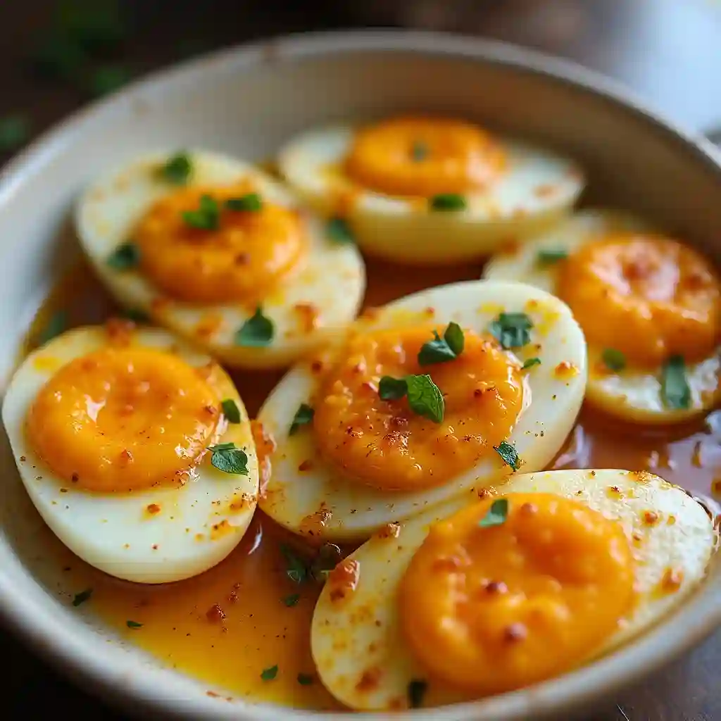 Zesty Spicy Pickled Eggs
