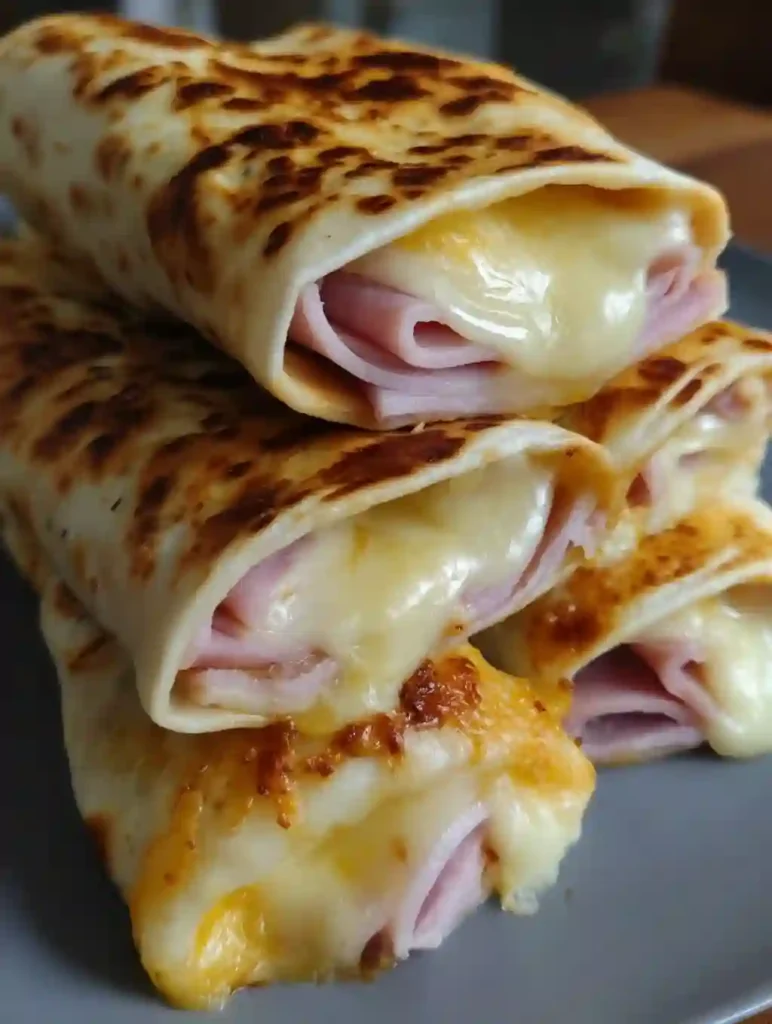 Air Fryer Chicken Ham & Cheese Wraps