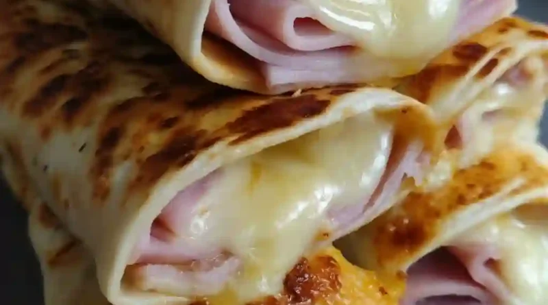 Air Fryer Chicken Ham & Cheese Wraps
