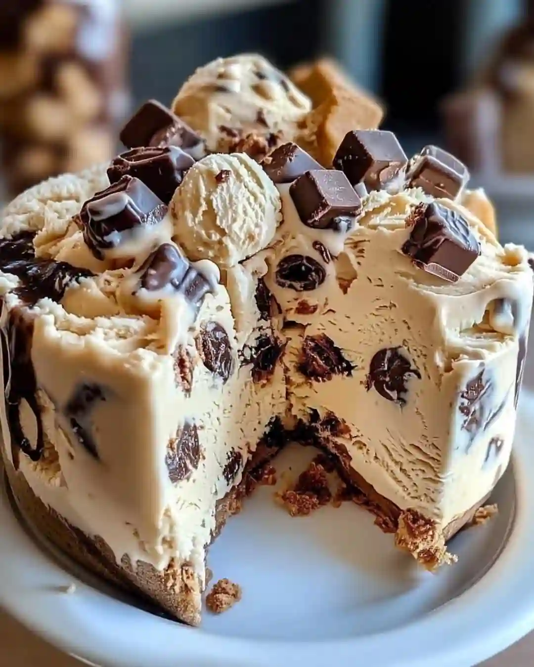 Snickers Reece's Cookie Dough Snickers & Reese's Ice Cream - My Grandma's Pie