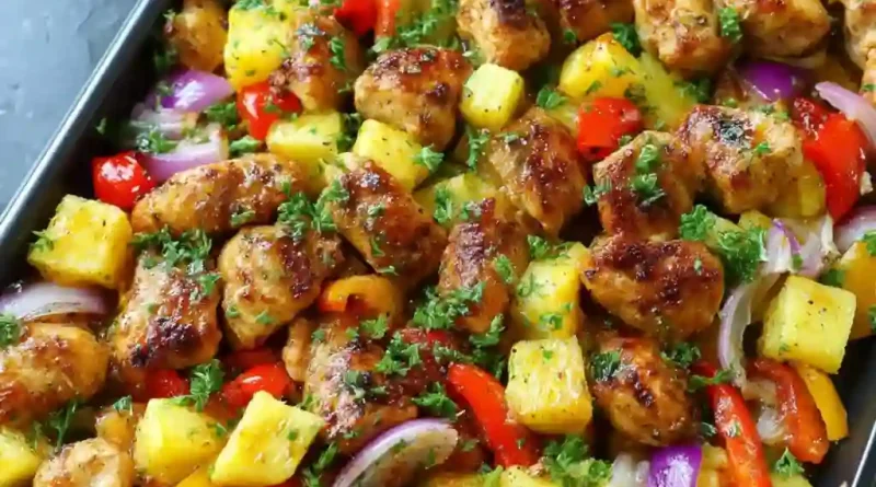 Hawaiian Chicken Sheet Pan