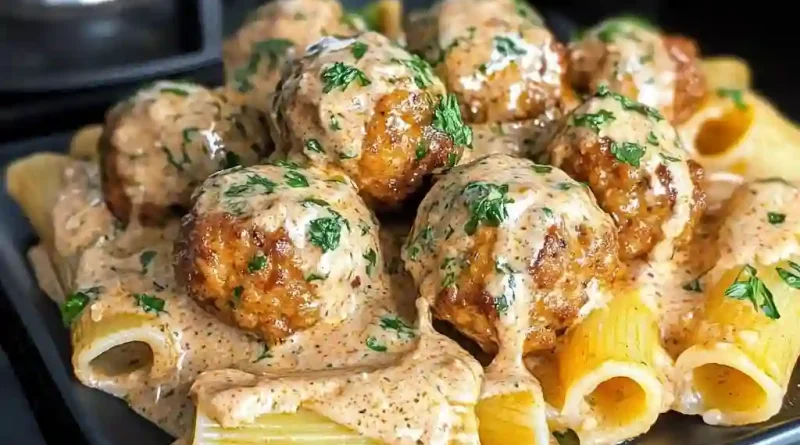 Jerk Chicken Meatball Pasta