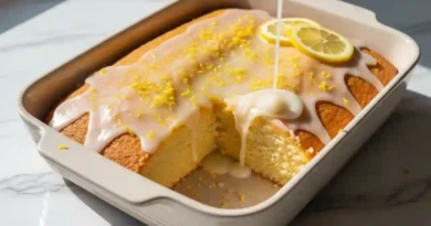 Lemon Cake Recipe with Glaze