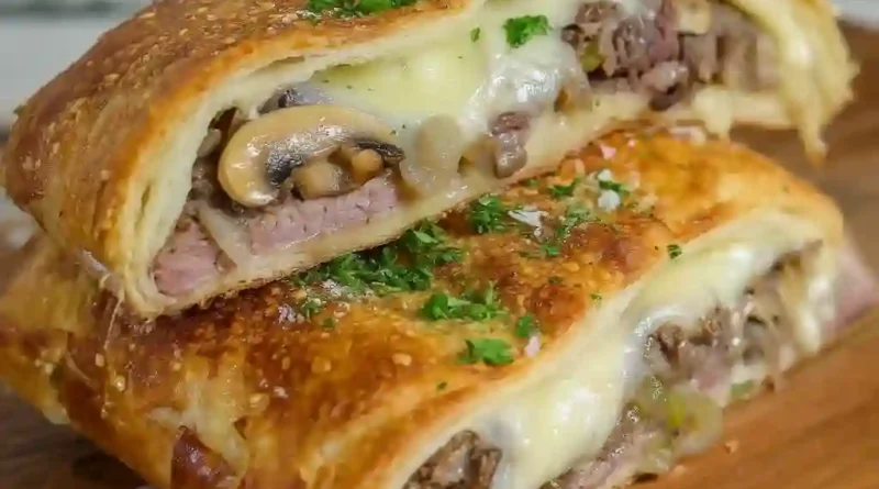 Philly Cheesesteak Stromboli