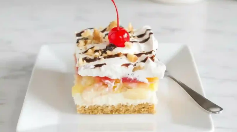 No Bake Banana Split Dessert