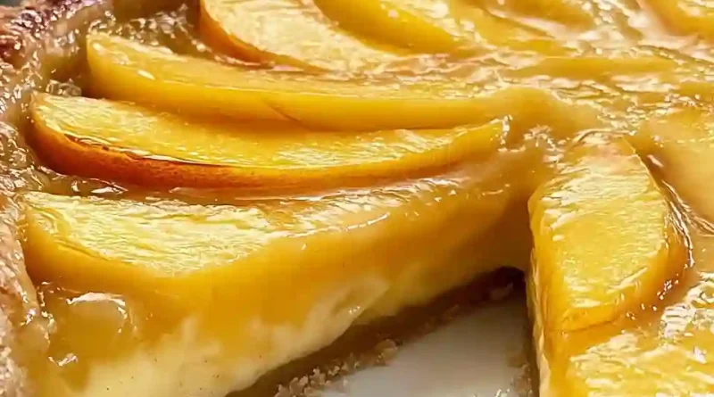 Almond Peach Cream Tart