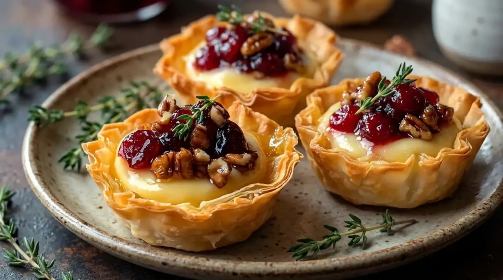 Brie Bites with Cranberry Crunch