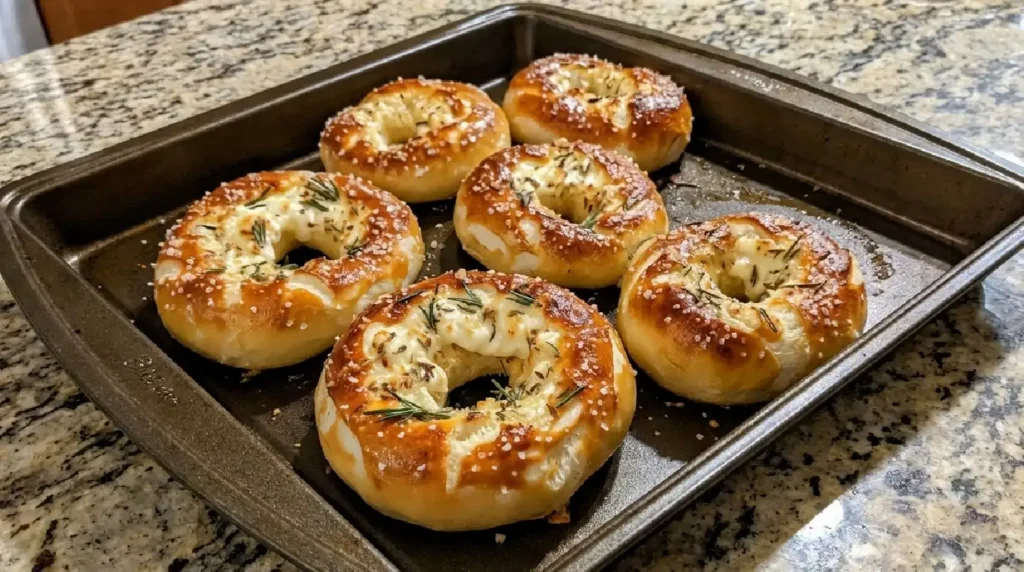Cheesy Mozzarella Stuffed Rosemary Parmesan Soft Pretzels Recipe