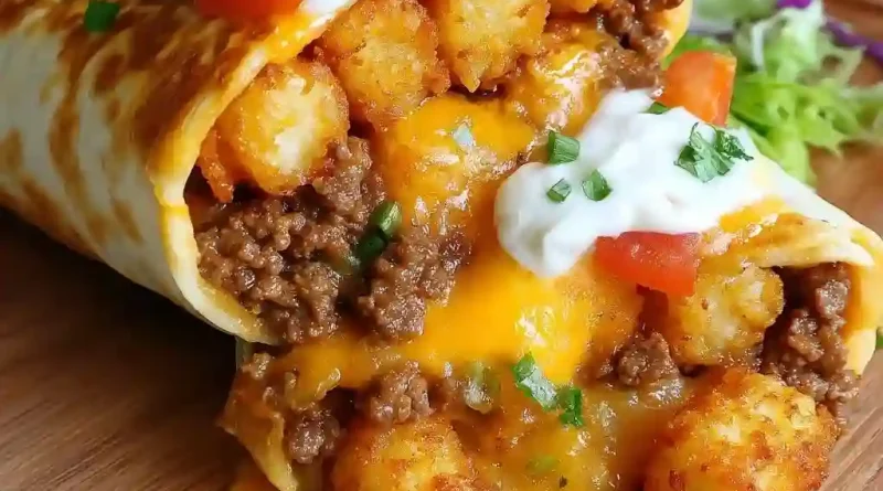 Cheesy Potato Burritos Beef