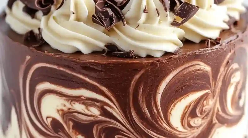 Double Chocolate Cheesecake Cake Swirl