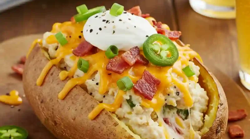 Bacon Jalapeño Twice Baked Potatoes