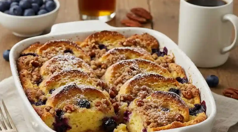 Blueberry French Toast Casserole