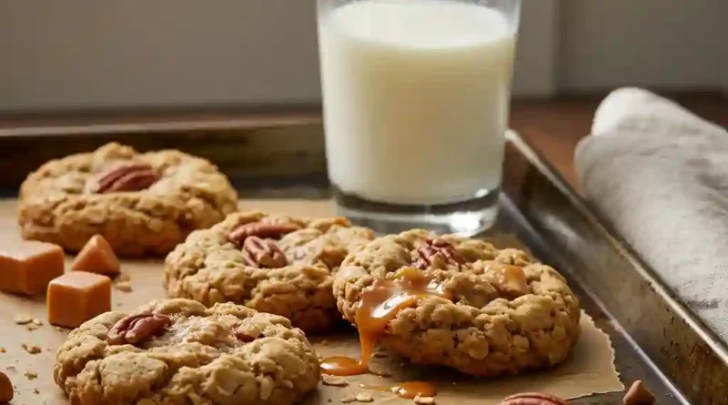 Caramel Pecan Oatmeal Cookies