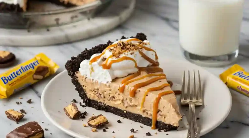 No-Bake Butterfinger Pie