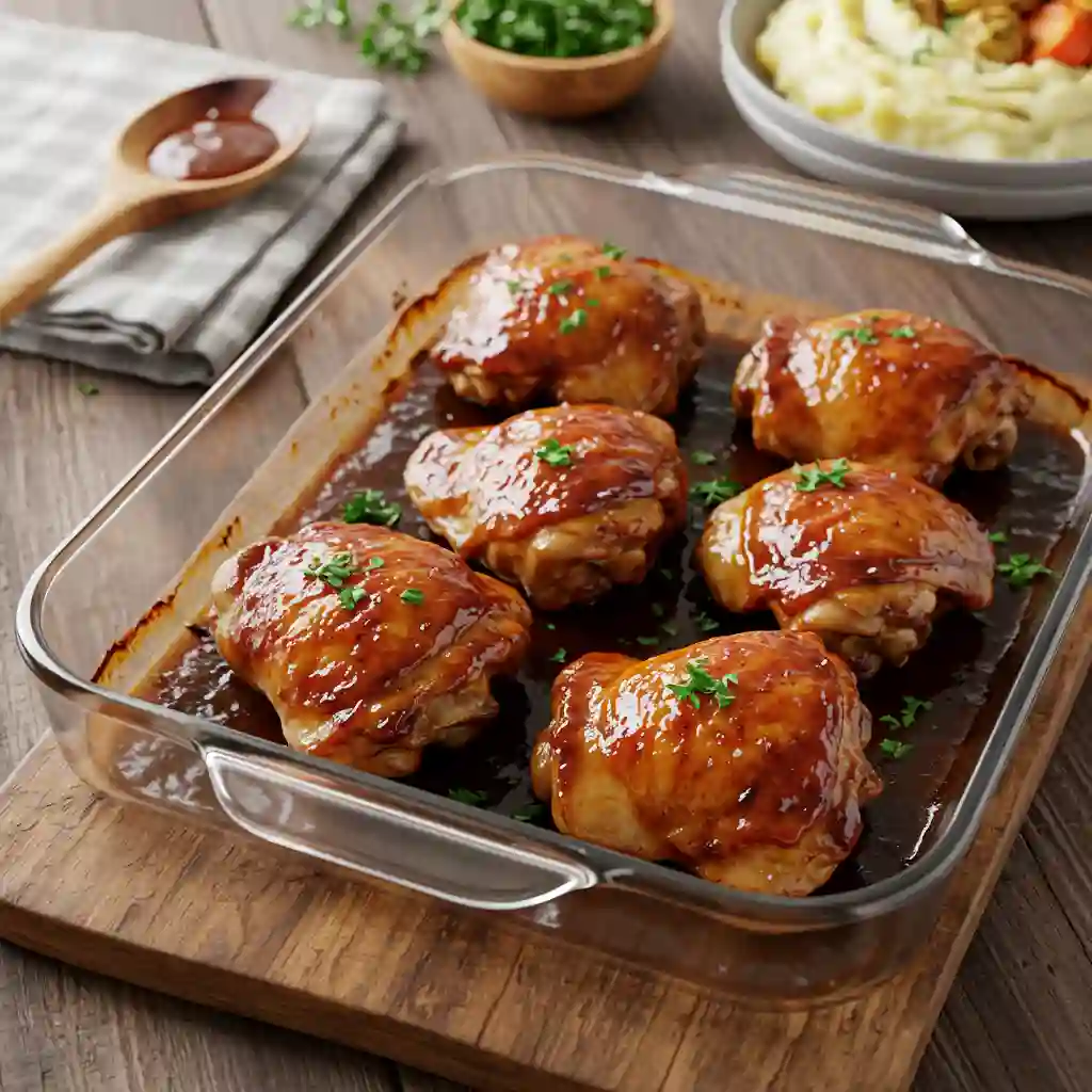 Oven Baked Sticky BBQ Chicken