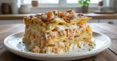 Seafood Lasagna With Shrimp and Crab