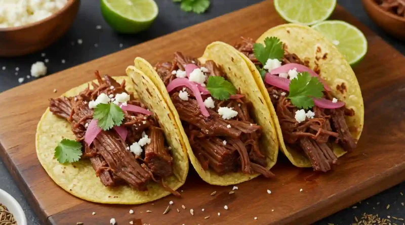 Slow Cooker Chuck Roast Carnitas Tacos