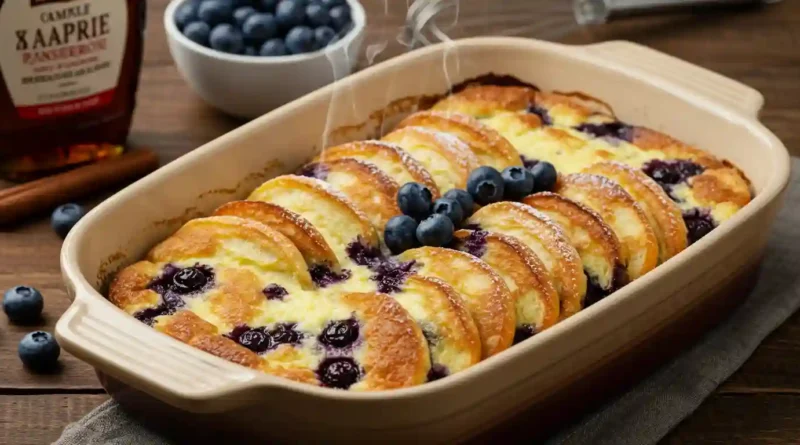 Blueberry Pancake Casserole