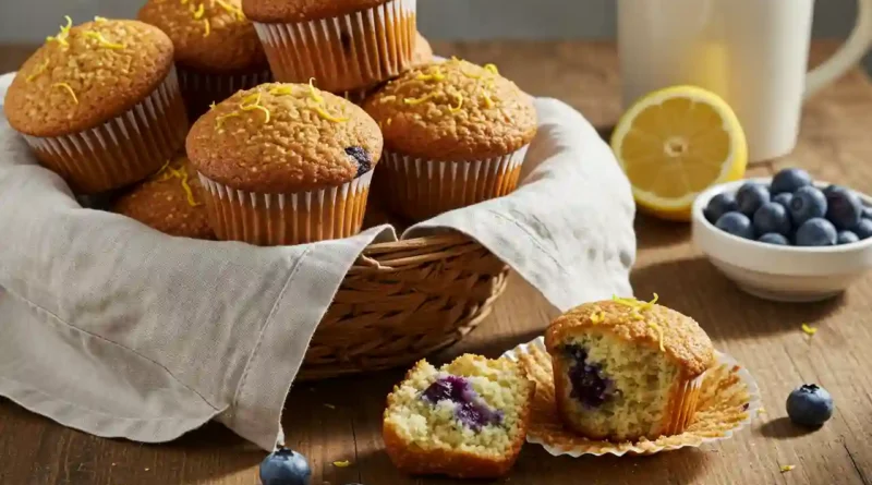 Buttermilk Blueberry Muffins with Lemon Zest