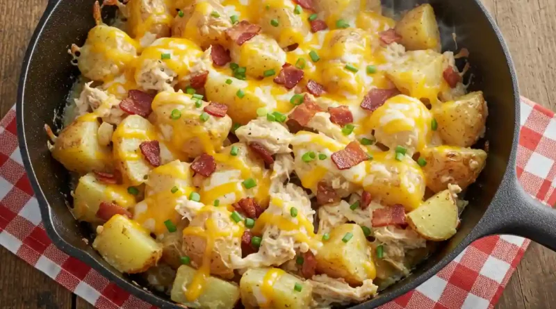 Cheesy Chicken Bacon Ranch Potatoes