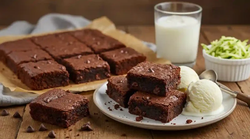 Double Chocolate Zucchini Brownies