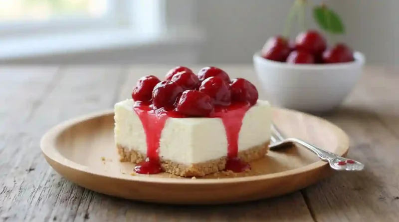 Easy No-Bake Cherry Cheesecake Bars