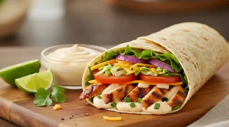Smoky Grilled Chicken Wrap with Chipotle Mayo