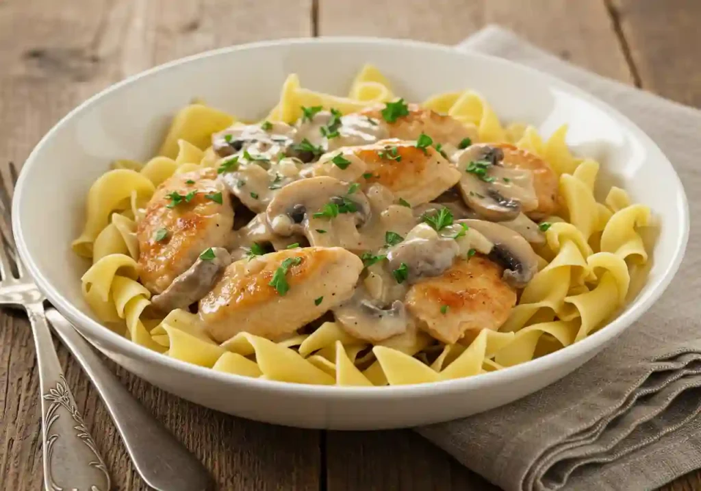 Creamy Chicken Stroganoff