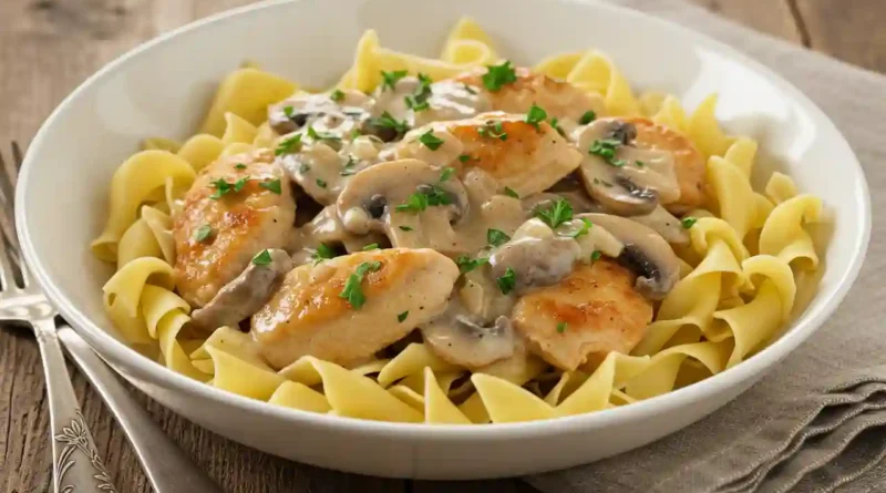 Creamy Chicken Stroganoff