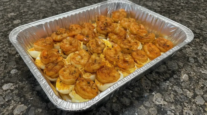 Jerk Shrimp Deviled Eggs
