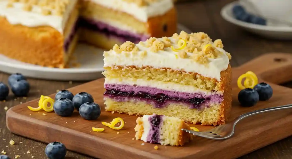 Lemon Blueberry Cheesecake Cake