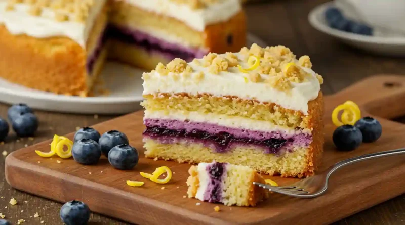 Lemon Blueberry Cheesecake Cake