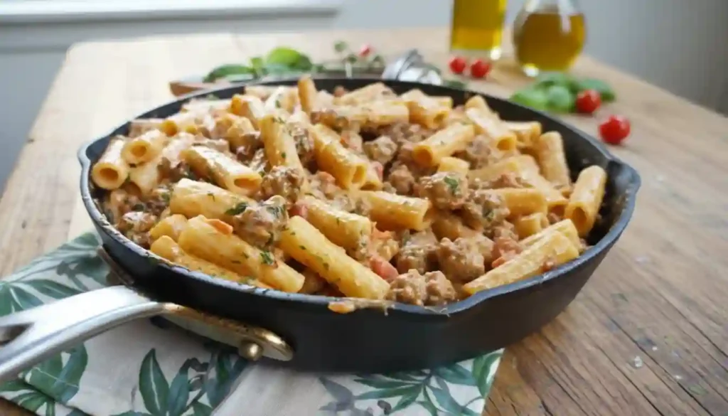 Creamy Sausage Rigatoni