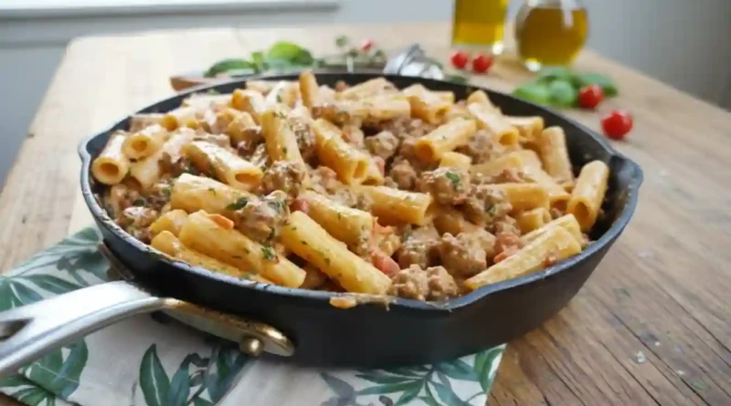 Creamy Sausage Rigatoni
