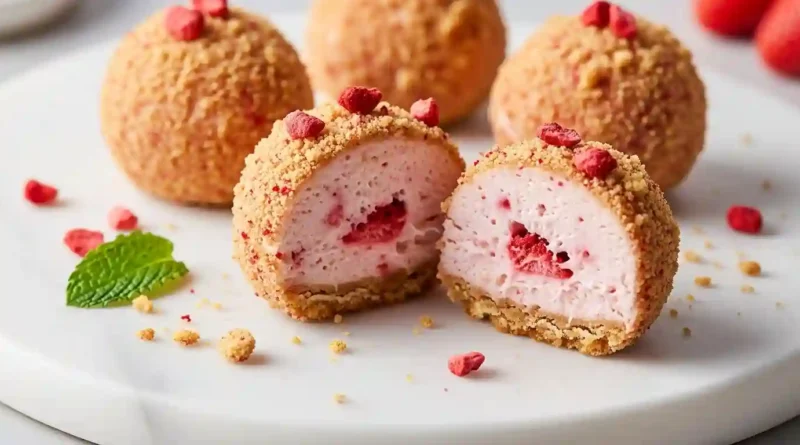 Easy Strawberry Crunch Cheesecake Bites Recipe