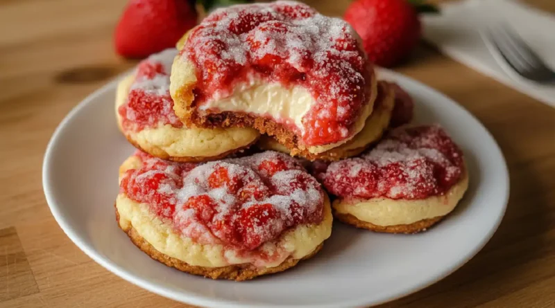 Strawberry Cheesecake Cookies