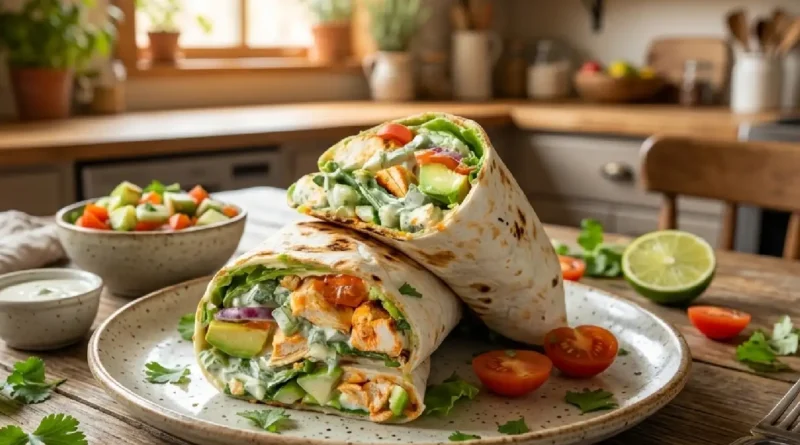 Chicken Avocado Ranch Burritos