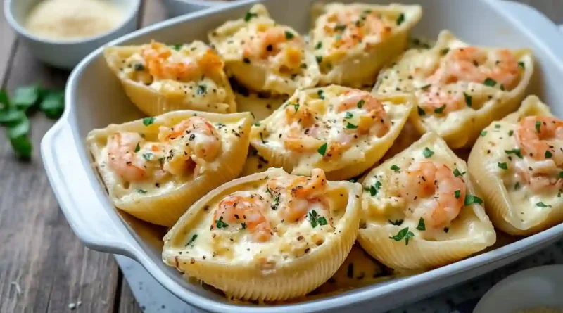 Creamy Seafood-Stuffed Shells