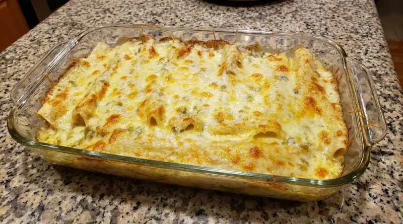 Creamy White Chicken Enchiladas