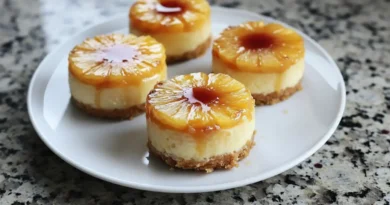 Mini Pineapple Upside-Down Cheesecakes