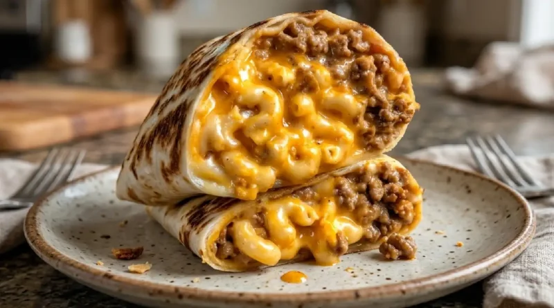 Sloppy Joe Mac & Cheese Wrap