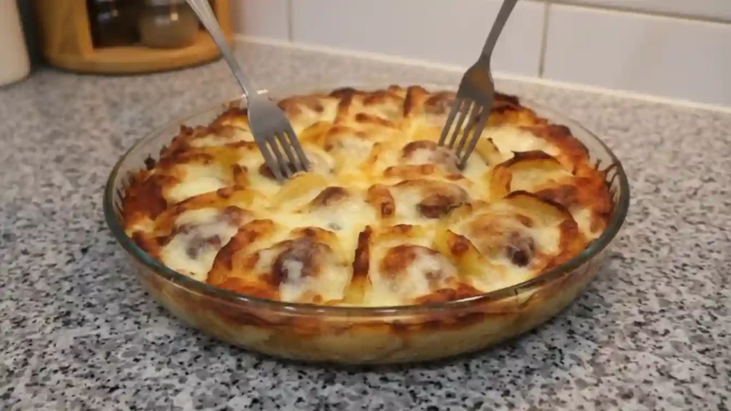 Amazing Layer Potatoes and Meatballs Recipe