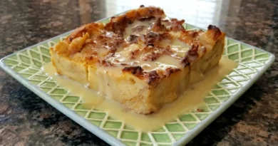 Best Bread Pudding with Vanilla Sauce Recipe