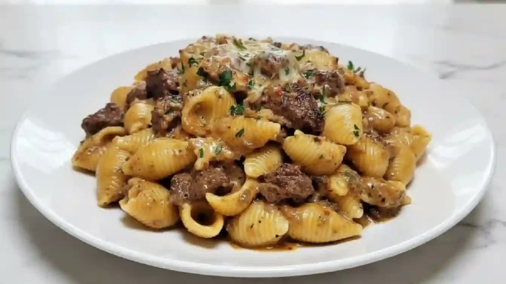 Creamy Paprika Steak Shells