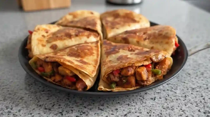 Crispy Chicken Crepes Shawarma Recipe