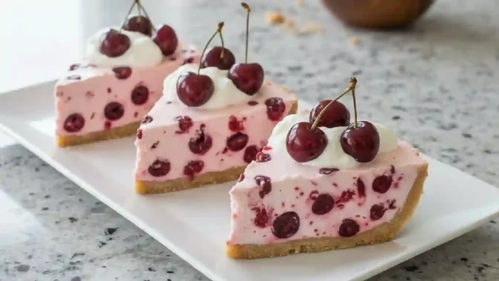 Easy Cherries Jubilee Ice Cream Pie with Honey-Graham Crust