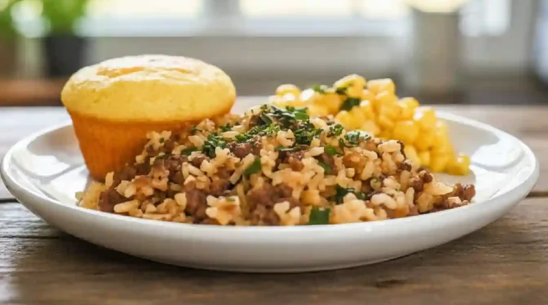 French Onion Ground Beef and Rice Casserole recipe